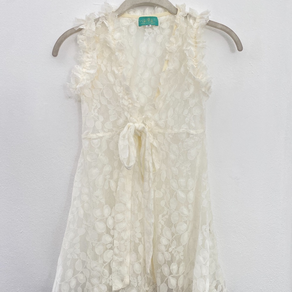 WAIMARI Ivory Lace Cover Up Dress